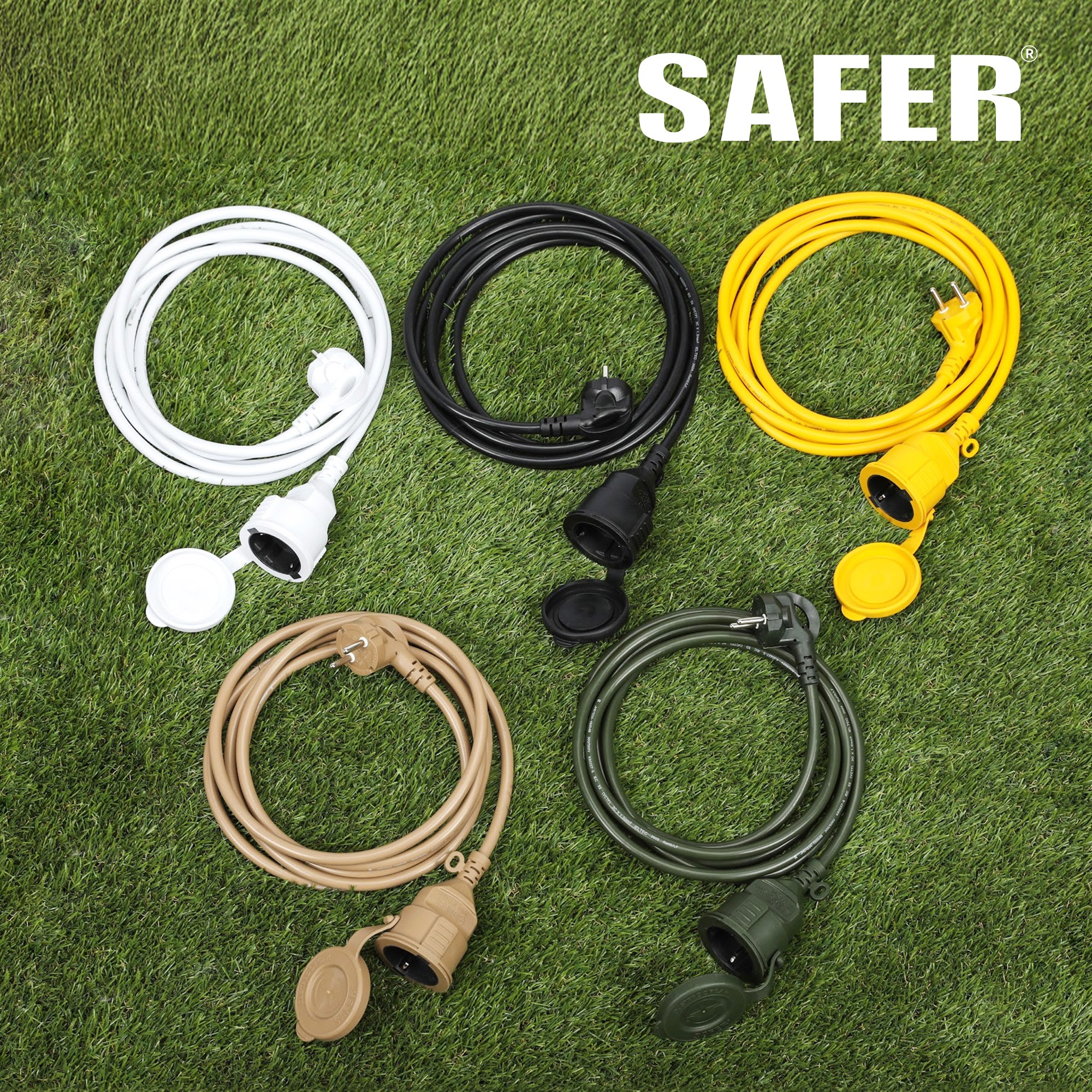 세이퍼 1구 연장선 1.5m 3m 9m 15m 20m 캠핑 멀티탭 밀리터리 감성 연장선 릴선 리드선 전기선 9,100원