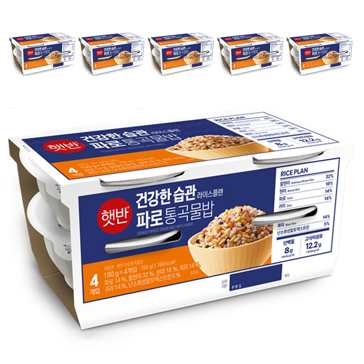 햇반 건강한 습관 라이스플랜 파로 통곡물밥, 24개, 190g 39,790원