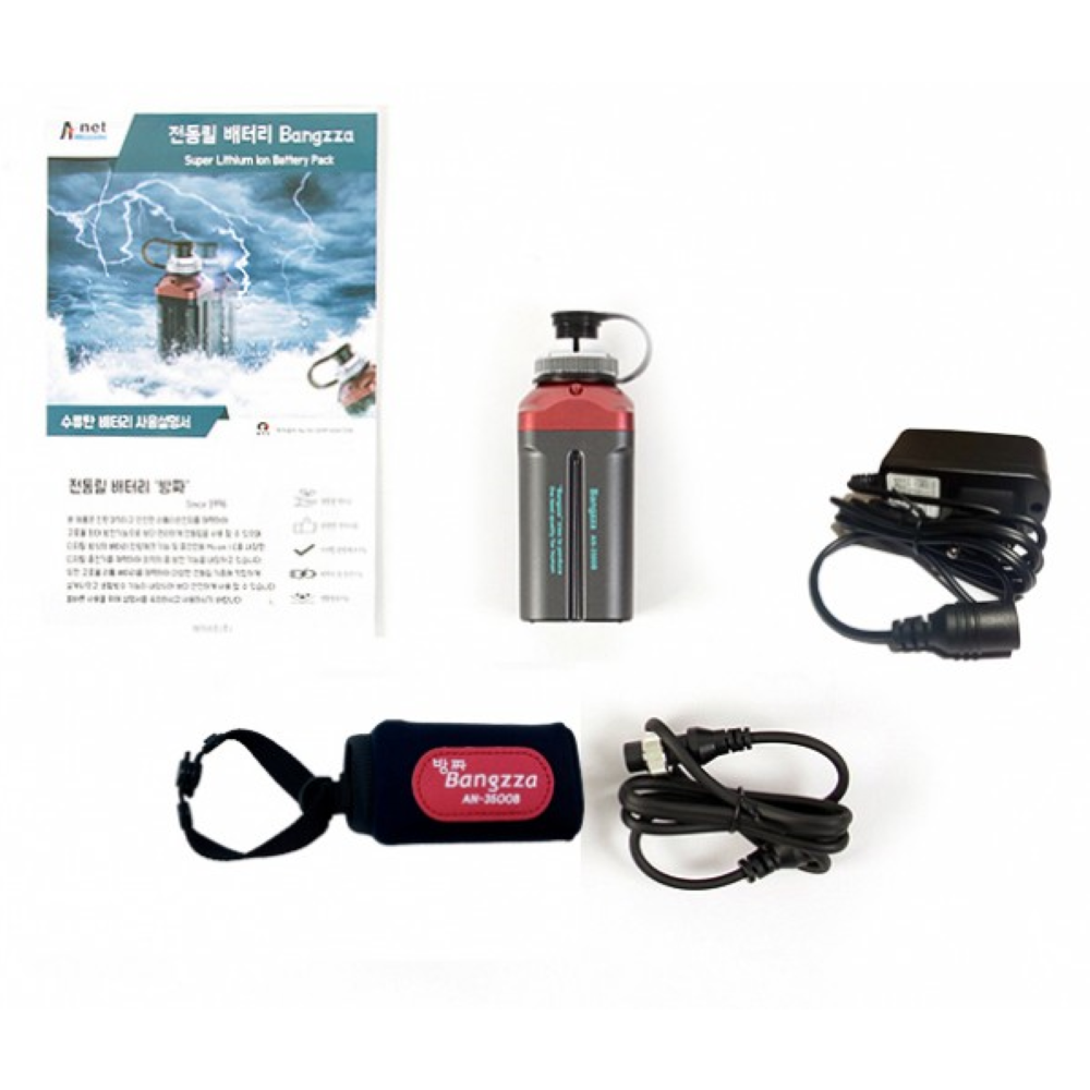 방짜배터리 수류탄 전동릴 배터리 시마노 다이와 카이젠 3500용량, 배터리1+파우치1+충전기+케이블 시마노다이와용 160,000원