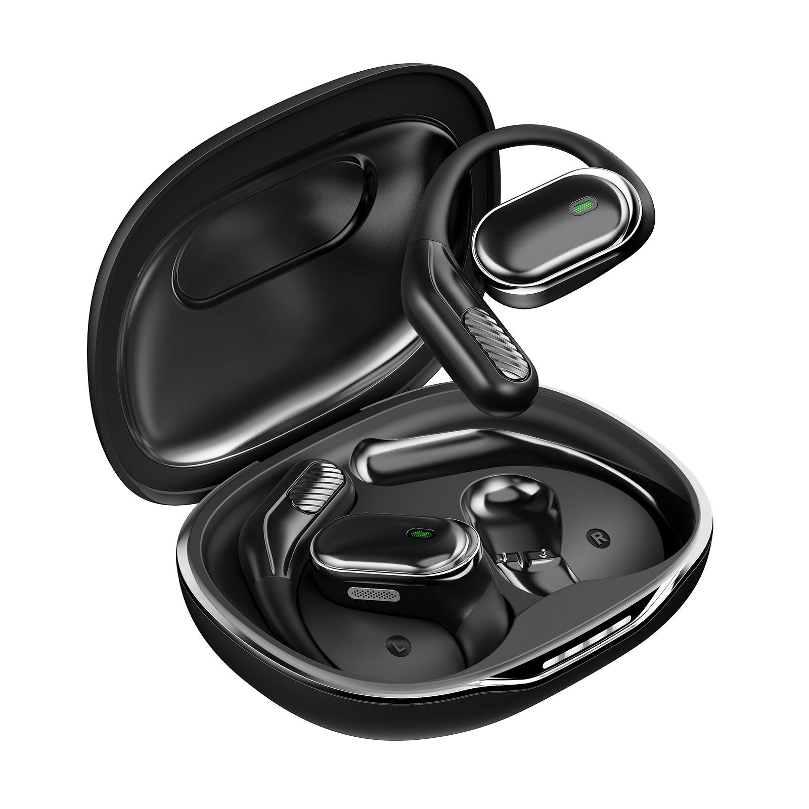 비파노 ACC ENC 노이즈캔슬링 HI-FI 오픈 귀걸이형 5.4 블루투스 이어폰, 블랙, T6 79,800원