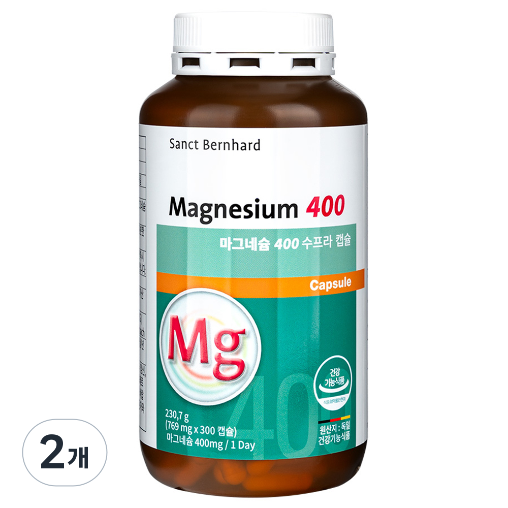 휴럼 마그네슘 400 수프라 캡슐 230.7g, 300정, 2개 78,000원
