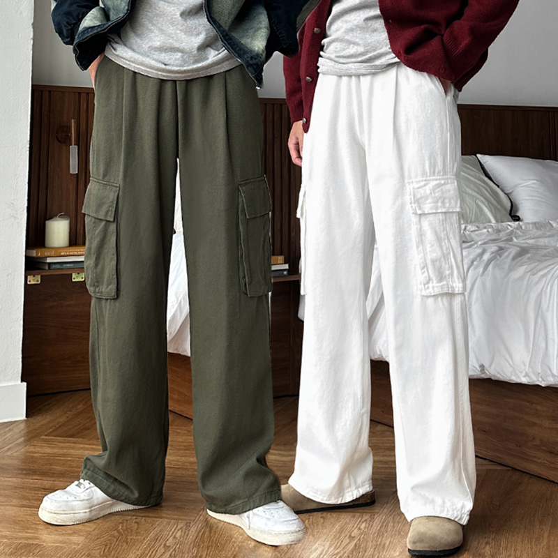 남자 사계절 롱 와이드 고퀄리티 탄탄 코튼 스트링 밴딩 카고 팬츠 바지 29,800원