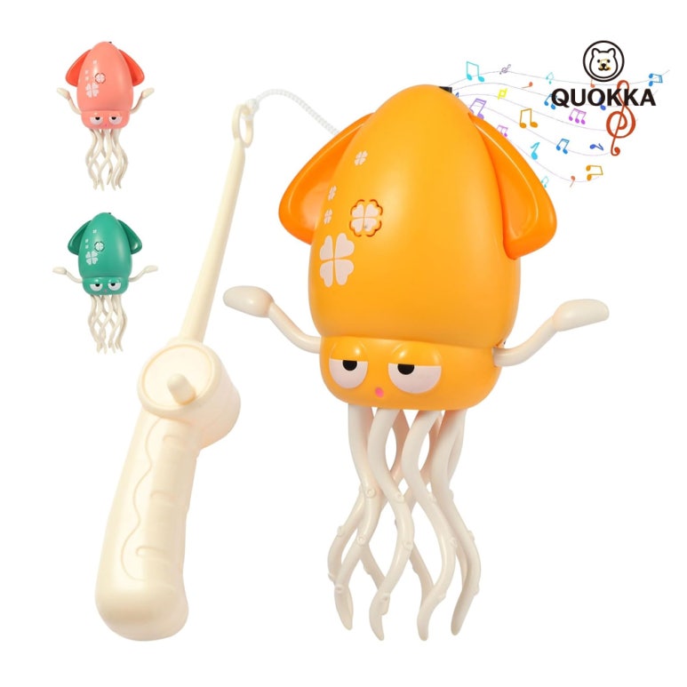 QUOKKA 귀여움 중독주의 댄싱 오징어 338-83 춤추는오징어 서빙해주는 움직이는오징어 장난감 낚싯대포함 13,900원