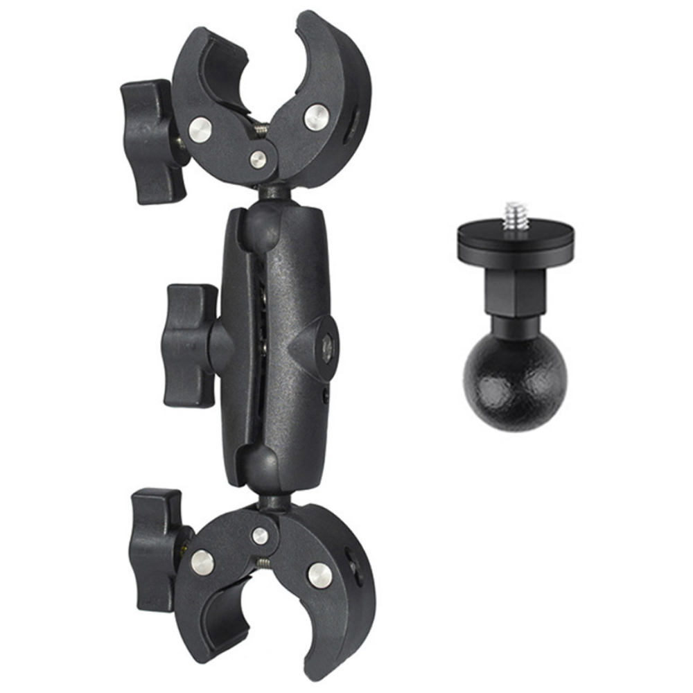 360 매직 듀얼 클램프 1/4 어댑터 포함 인스타360 셀피스틱 설치 바이크 자전거 오토바이, 단일색상, 현재가 27,000원