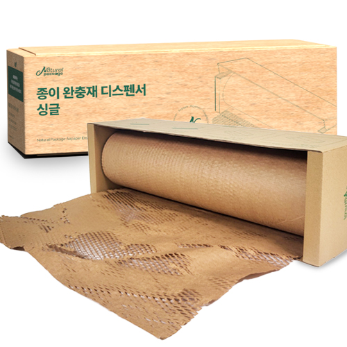 내츄럴패키지 벌집 크라프트 포장재 종이 완충제 뽁뽁이 포장지 친환경 종이완충재디스펜서 일체형, 1개 18,600원