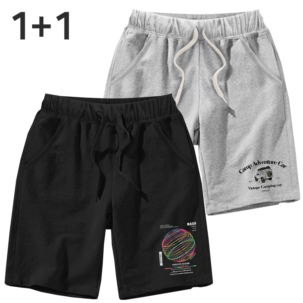 [2장묶음] 특양면 5부 밴딩 반바지 남녀공용 M~4XL 빅사이즈 캠핑지프+오로라 쇼츠 36,900원