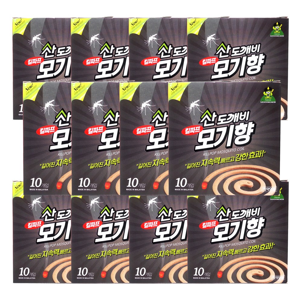 산도깨비 모기향 무색소 10P X 12개 / 24개 11,500원