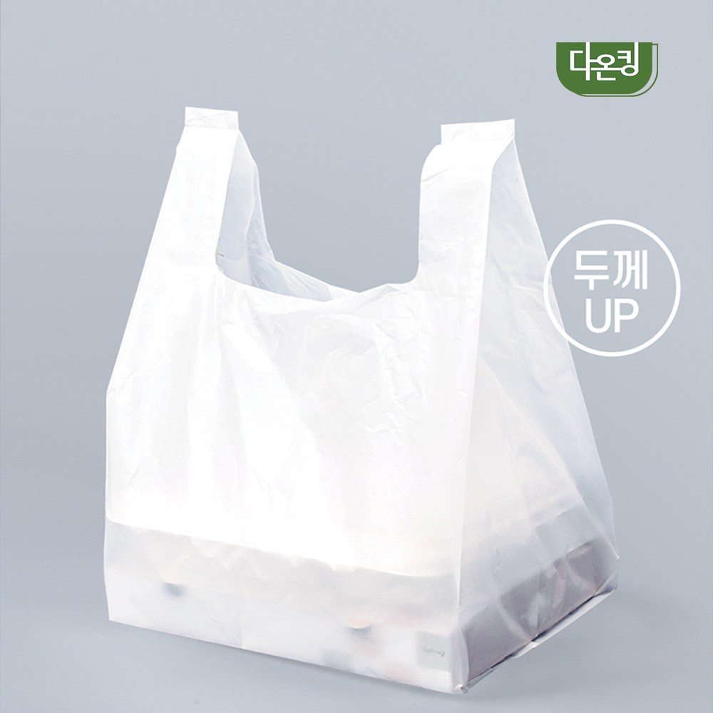 다온킹 비닐봉투 MA-55-S 무지 고급형 손잡이 배달 포장 봉지, 1세트, 1000개 100,100원