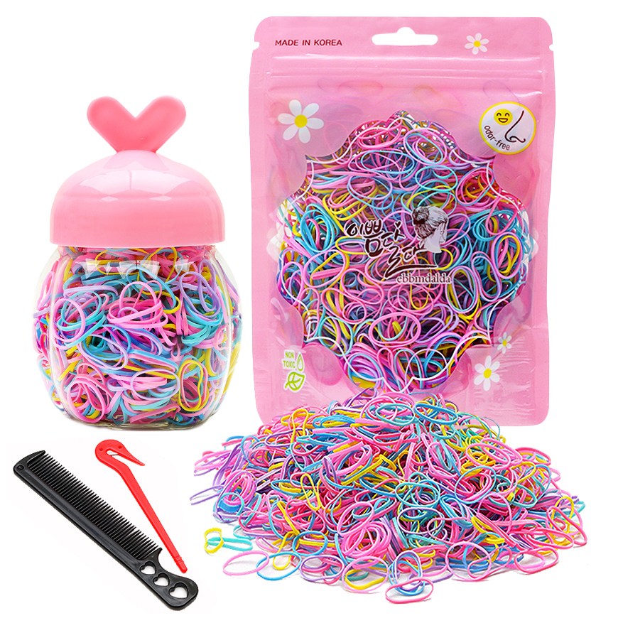 이쁨달다 아가용 안아픈 아이럽밴드S 대용량 고탄력 쫀쫀 고무줄 머리끈 8,900원