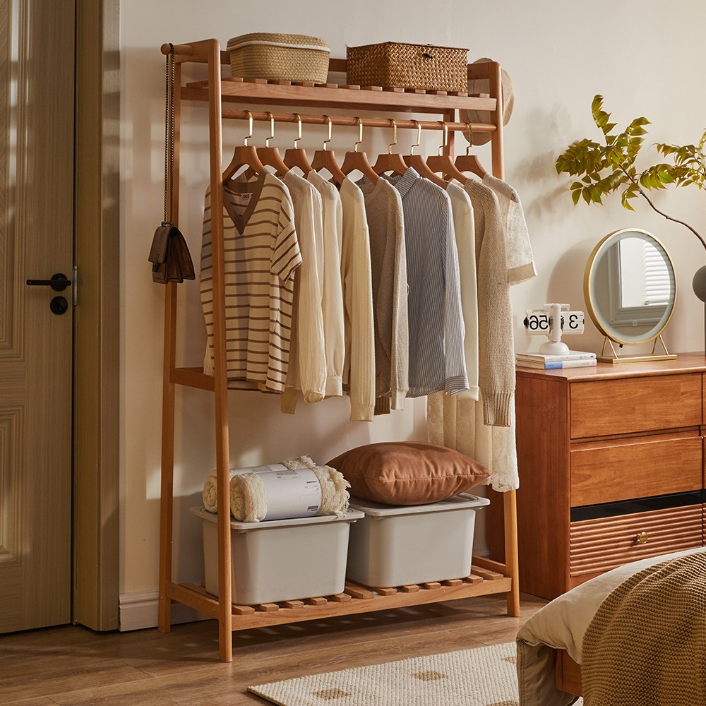 에코소라노 원목 옷걸이 선반 행거 스탠드 옷걸이 다용도 거치대 수납 행거, 네추럴RF-YMJ2042-N 119,900원