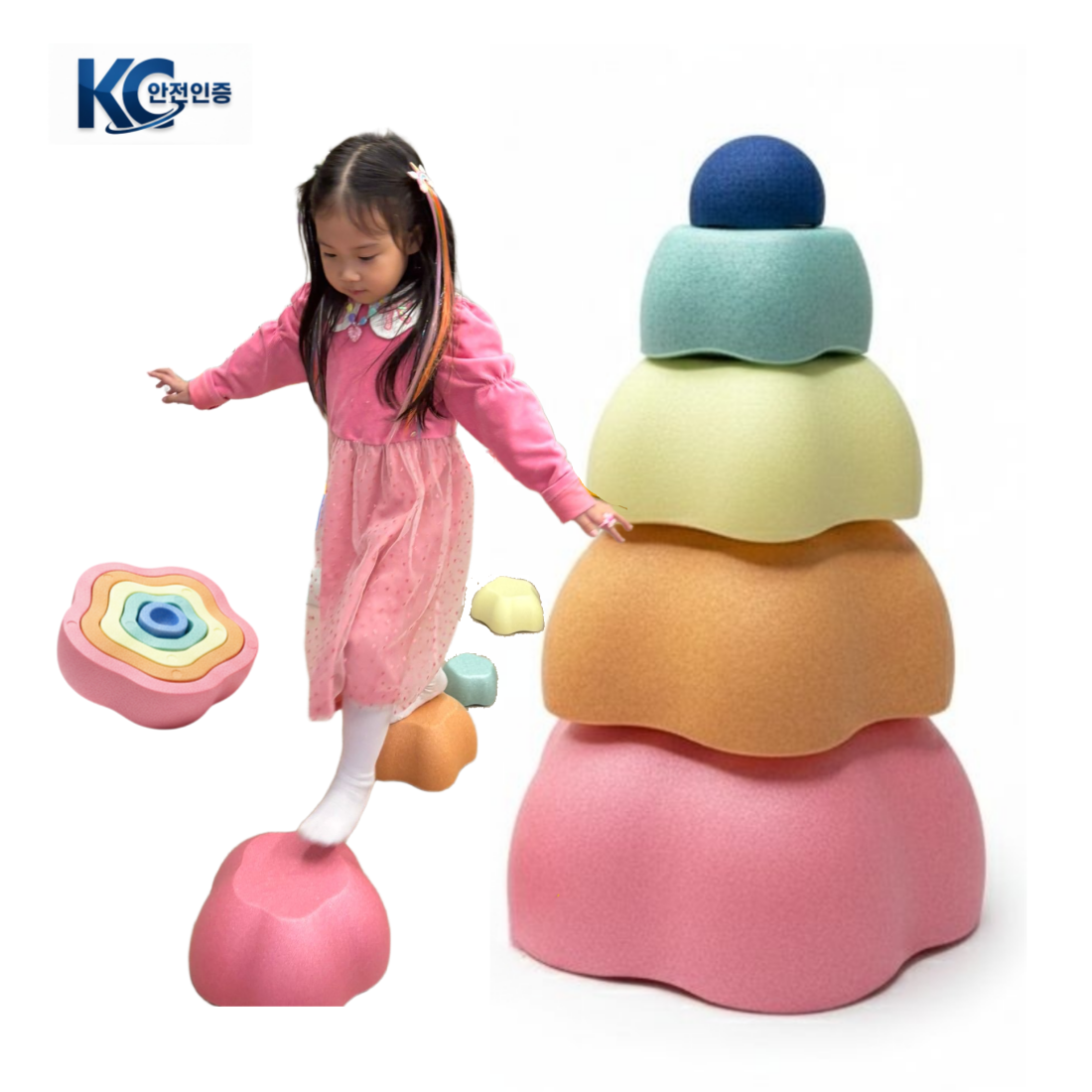 베베로지 밸런스스텝 유아균형감각 균형발달보조기구 대근육 두뇌발달 유아체육, 1세트 30,000원