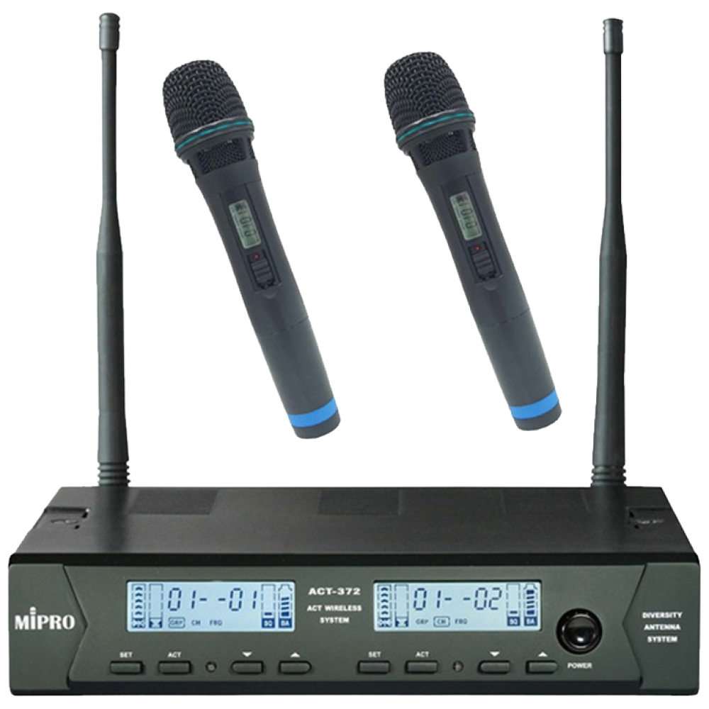 [리뷰이벤트] 미프로 ACT-372DH 2채널 가변형 무선 핸드 마이크 시스템 MIPRO ACT372DH 공식대리점 1,520,000원