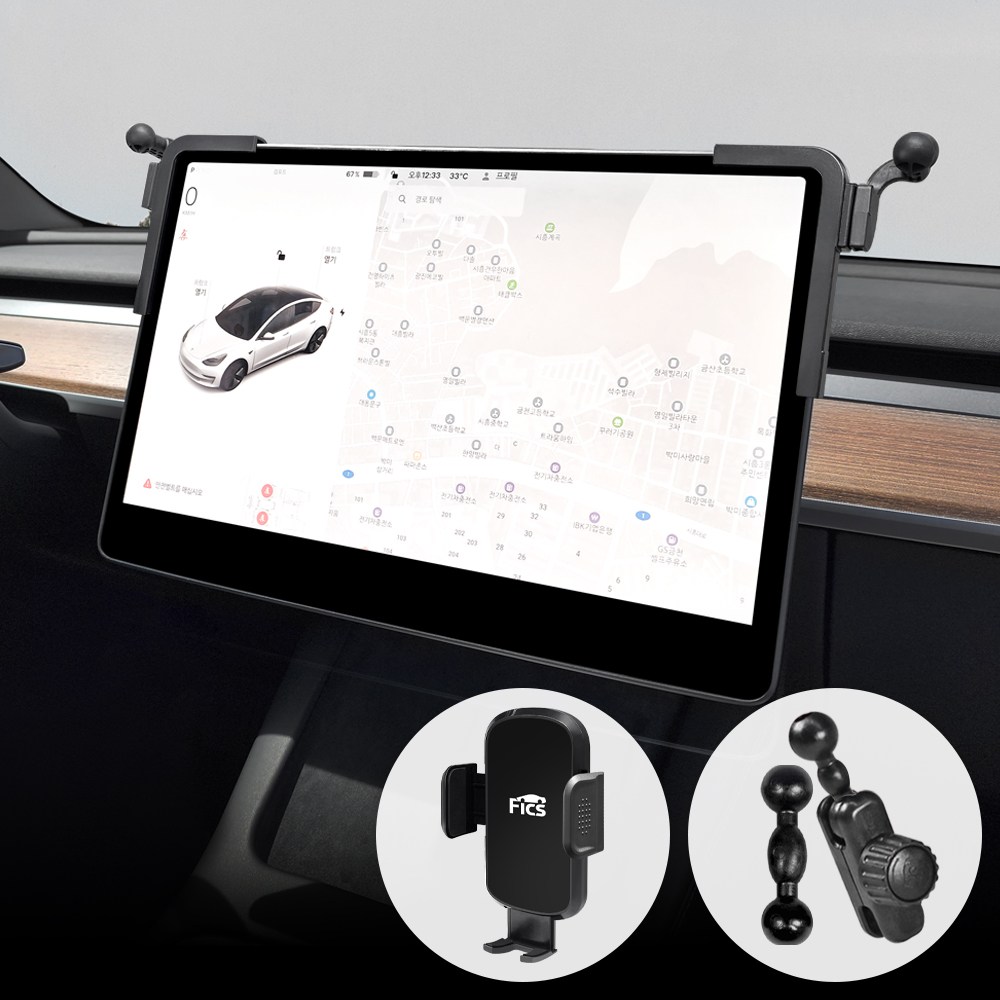 픽스 테슬라 모델3 Y 차량용 핸드폰 거치대 세트, 1개 34,000원