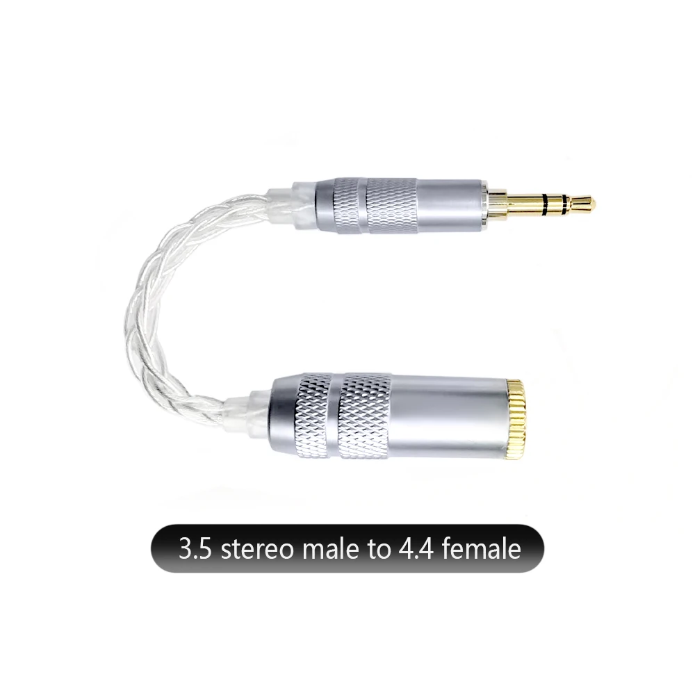 새로운 업그레이드 8코어 은도금 HIFI 오디오 밸런스 어댑터 케이블 잭 남성 4.4mm - 여성 3.5/2.5 헤드폰 25,100원