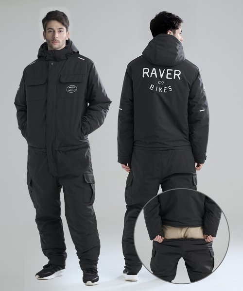 RAVER 겨울 오토바이 방수 방한 일체형 상하분리 배달 스즈끼 전신 방한복 스즈키복 우주복 낚시복 작업복 정비복 스키복 점프슈트 157,400원