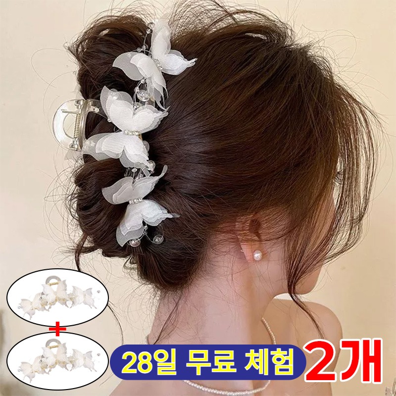 JUELREOU 헤어 집게핀 (2개) 여성머리핀 올림머리 헤어핀 고급 올림머리 집게핀 5,900원