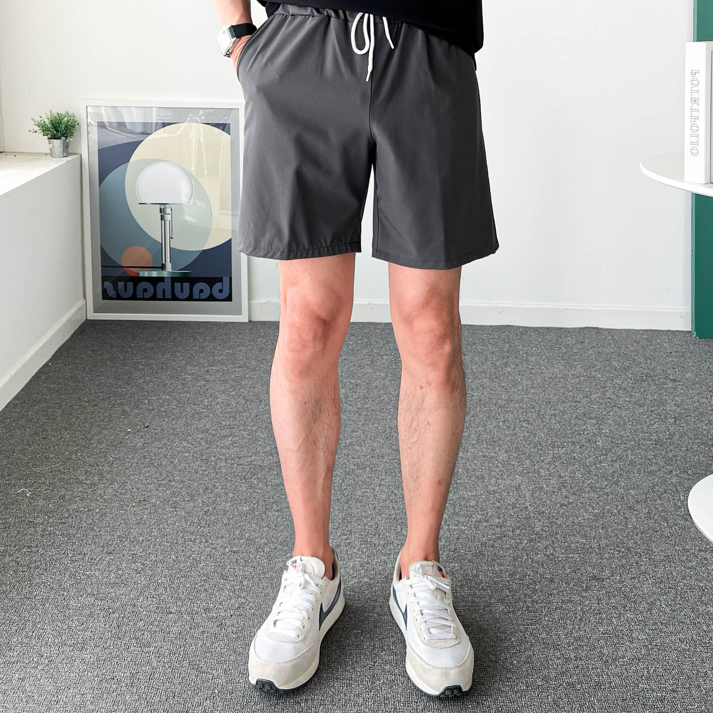 놈시크 (28~40)남자 반바지 아이스 쿨 스판 빅 사이즈 링클프리 냉감 5부 밴딩 팬츠 29,800원