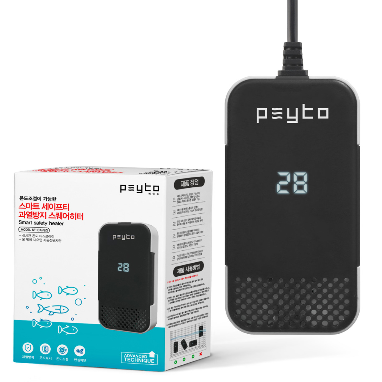 페이토 스마트 세이프티 과열방지 스퀘어 어항히터 55W PK-SF55C, 1개 25,010원