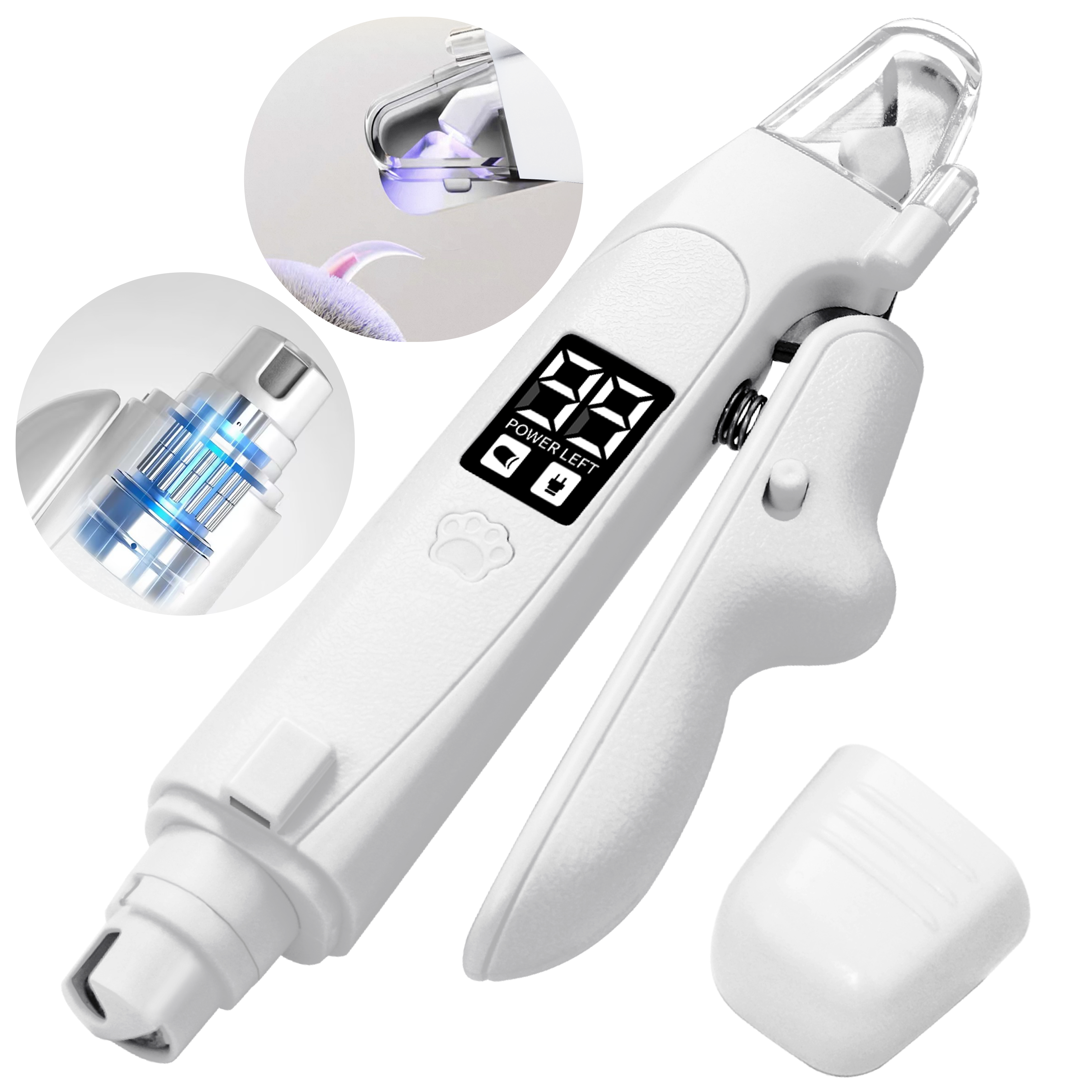 Gaayou 반려동물 투인원 LED 발톱깎이 전동 발톱 다듬기 정리기 안전 프로 18,200원