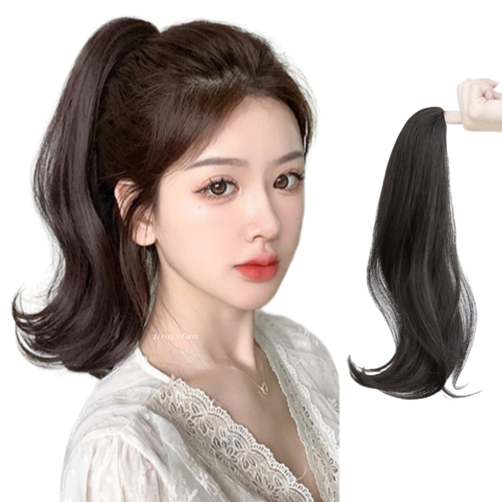 지니판 머릿결 좋은 집게형 포니테일 가발 (똥머리가능) 13,600원