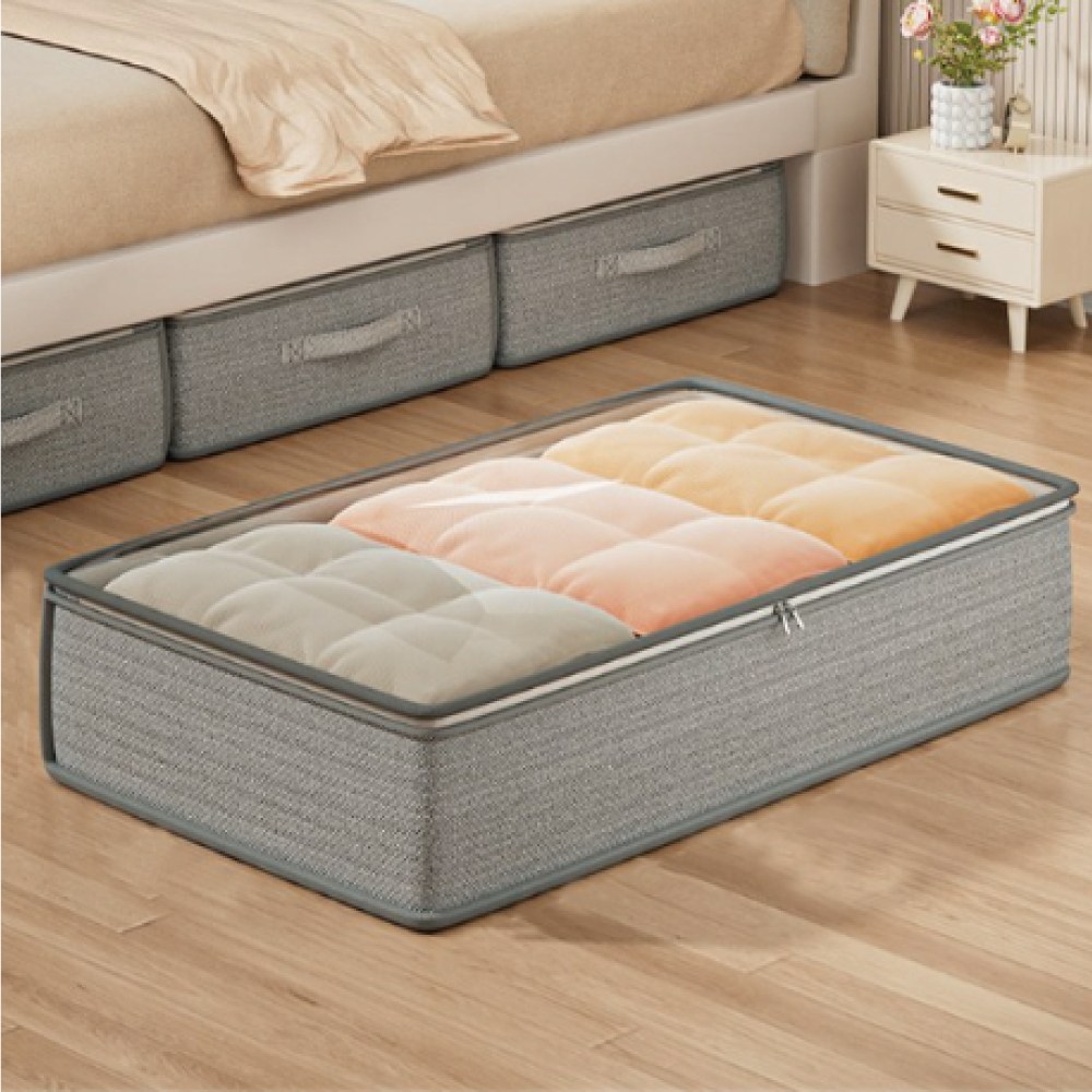 마벨인홈 투명창 수납이 편리한 대용량 의류 이불 수납 보관 정리함, 그레이, 1개 9,400원