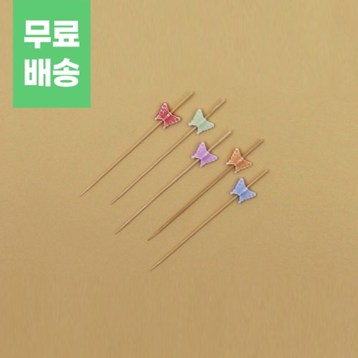 과일꼬치 나비꼬지 2.0mmX9cm/ 소분 500개 과일 산적 나무 꼬치 대나무꼬지, 1개 192,040원