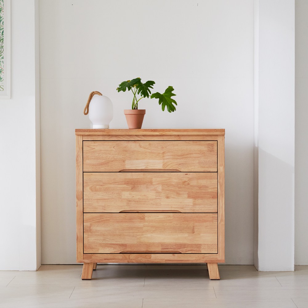 아르볼가구 아트 900 3단 원목 서랍장 화장대 수납장 네추럴, 네추럴, 3단 214,000원