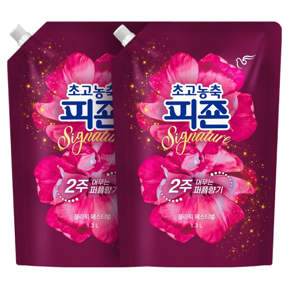 피죤 초고농축 시그니쳐 섬유유연제 플라워페스티벌 리필, 1.3L, 2개 11,900원