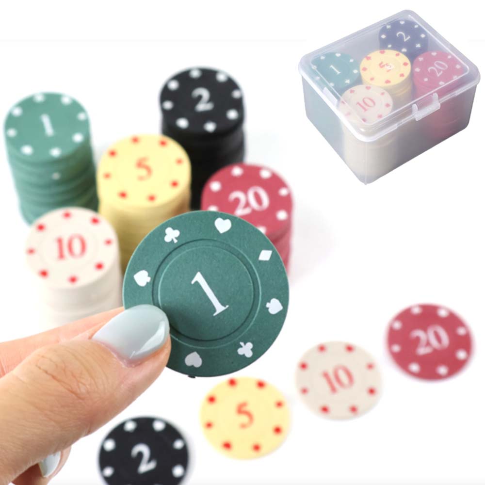 별봄팩토리 숫자형 포커칩 100p 케이스포함 4,700원