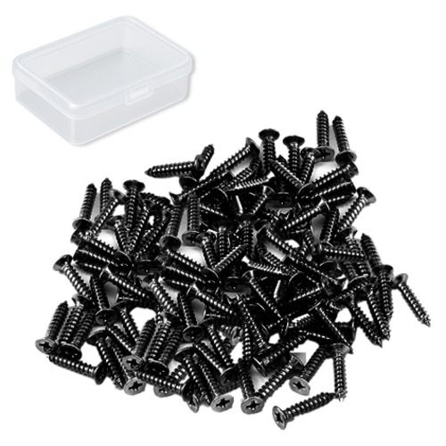 OON 접시머리 탄소강 니켈 도금 십자 나사 블랙 300p, 1개 5,900원