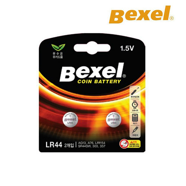 벡셀 BEXEL 무수은 버튼셀 코인건전지 LR44/ 2알 510원