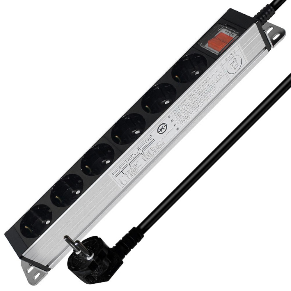 현대일렉트릭 알루미늄 멀티탭 6구 8구 10구 12구 14구 1.5M / 2.5M / 5M [안전커버 증정], 1.5m, 1개, 알루미늄 30,000원