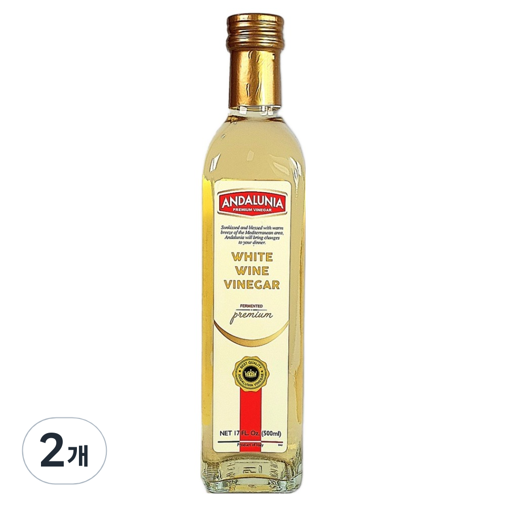 안달루니아 화이트 와인 식초, 2개, 500ml 12,400원