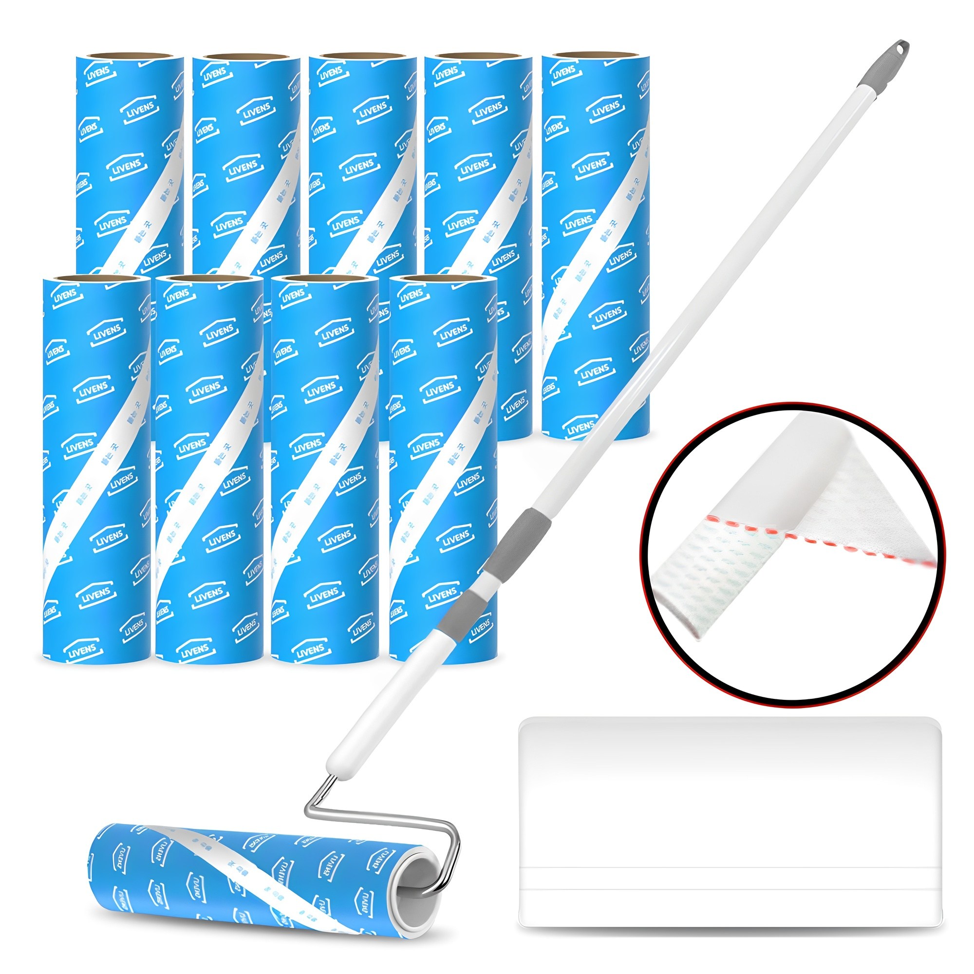 리벤스 사선컷팅 스탠드형 테이프크리너 본품 + 리필 10p + 거치대 + 밀대봉 세트 13,560원