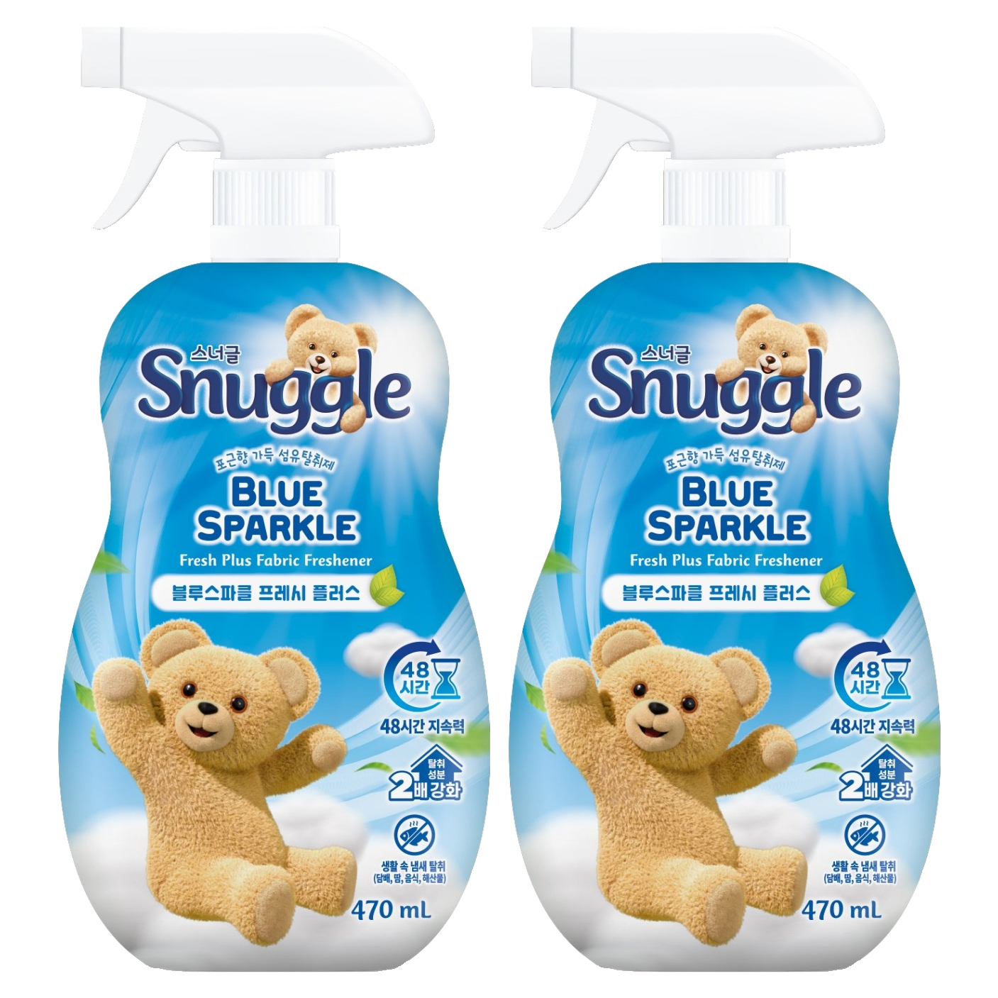 스너글 블루 스파클 프레시 플러스 섬유탈취제 본품, 470ml, 2개 10,900원