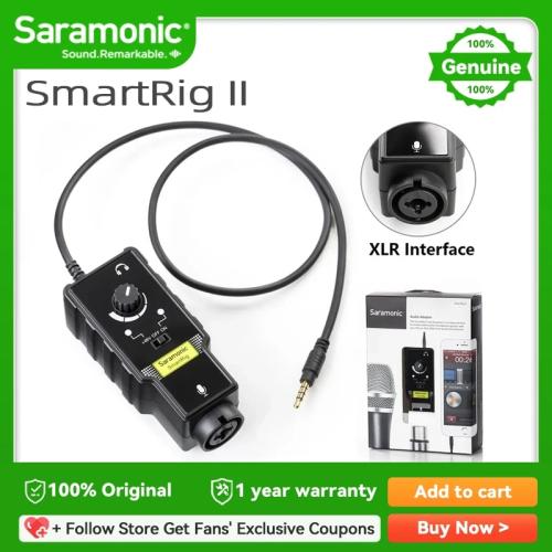 Saramonic SmartRig II 전문 마이크 및 기타 오디오 인터페이스, 프리 앰프 오디오 어댑터 믹서, 아이폰, 아이패드, 안드로이드 기기용 35,070원