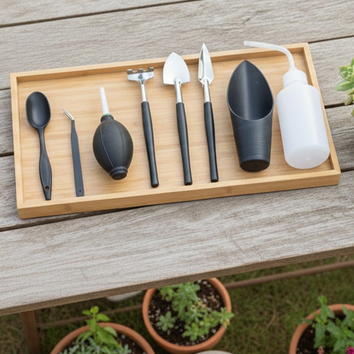 꾼스 나만의 홈가드닝 미니 다육이 모종삽 원예도구 세트 8종 키트 9,800원