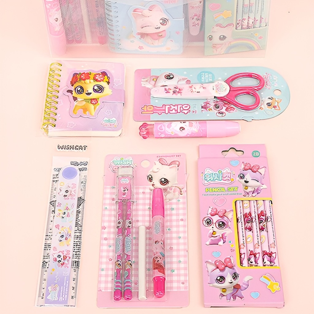 위시캣 문구세트-러블리케이스 선물 7,300원