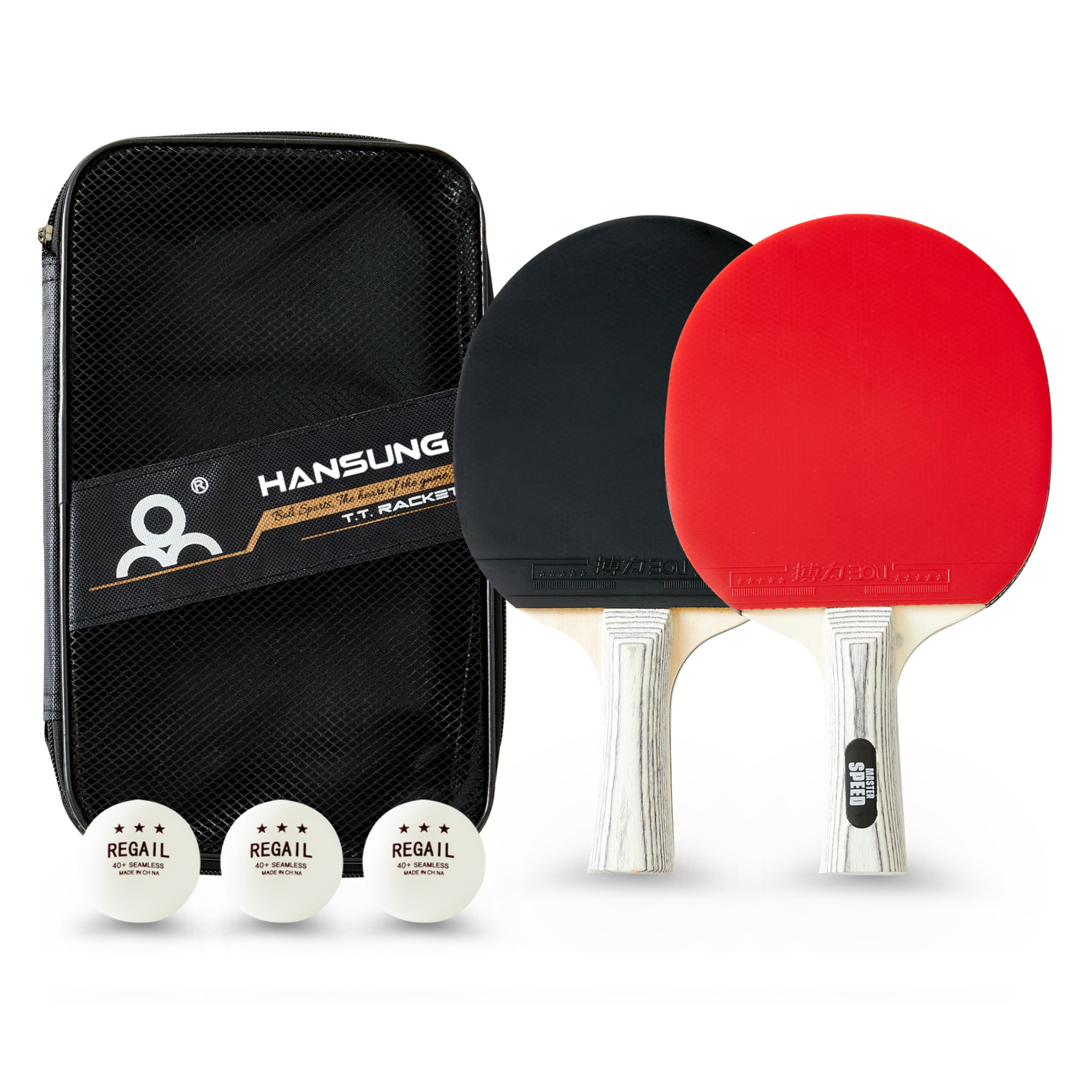 한성스포츠 탁구라켓 2p + 탁구공 3p + 보관가방 세트 TT-002 15,200원