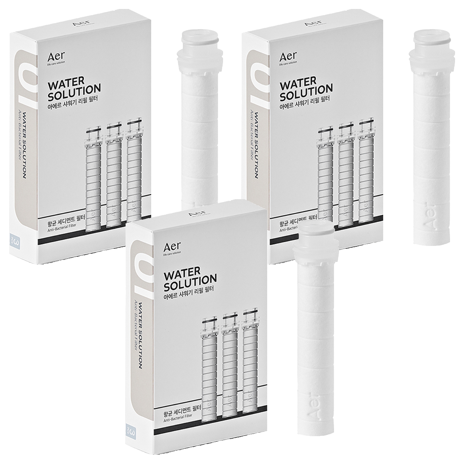 아에르 항균 세디먼트 샤워기필터 리필 3p 29,340원