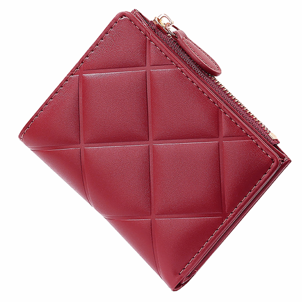 [HANNAL] 여성 퀼팅패턴 학생 코인 포켓 반지갑 13,400원