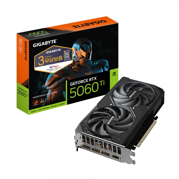 GIGABYTE GIGABYTE 지포스 RTX 5060 Ti WINDFORCE MAX OC D7 16GB 피씨디렉트 929,300원
