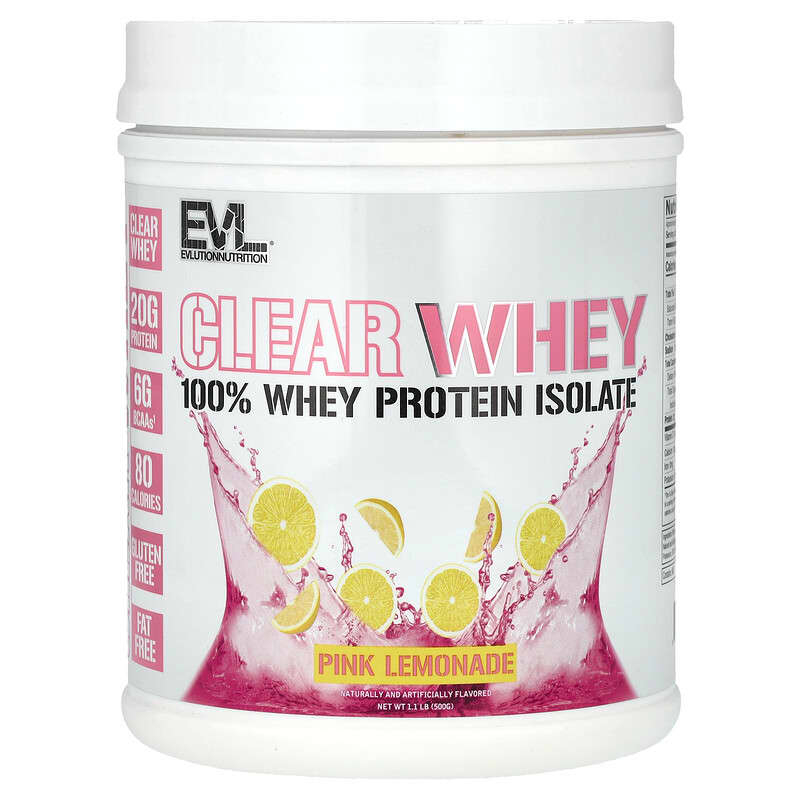 이보루션뉴트리션 Clear Whey 100% 분리유청단백질 핑크 레모네이드 500g(1.1lb) EVL-02988 60,700원