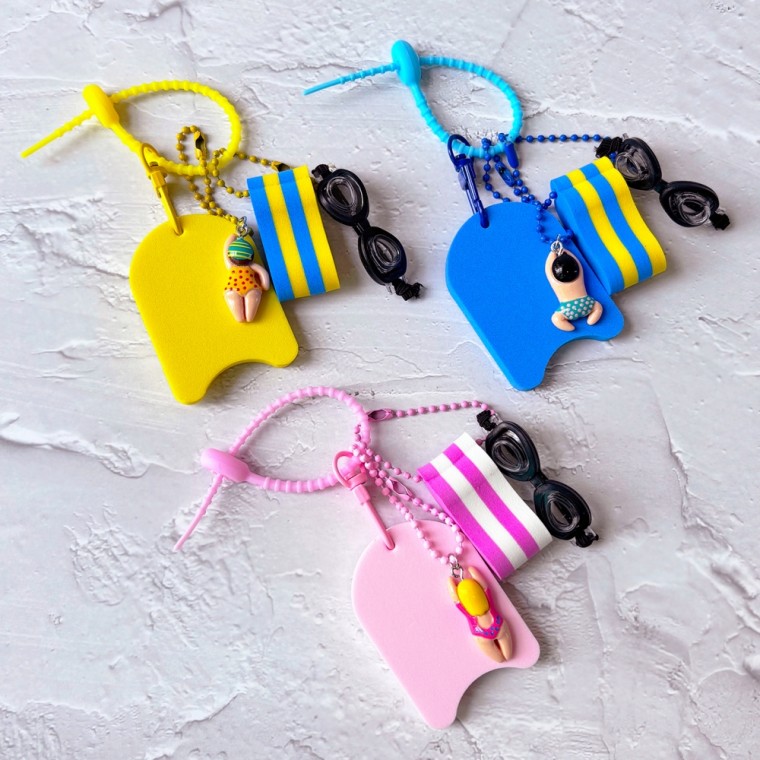 수영 킥판 풀부이 키링 세트 [9종 수영장 가방 장식 고리 땅콩 수친 열쇠고리 키홀더 백참 여름 운동 수영 18,610원