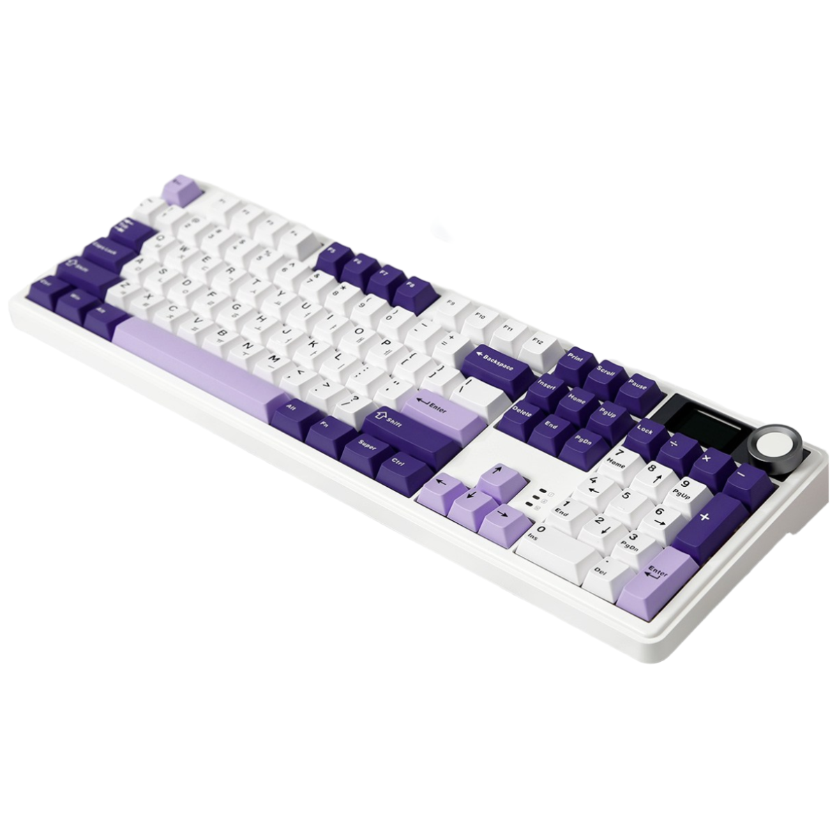 인터픽셀 유무선 LCD 한글 저소음 기계식 키보드, 저소음피치축V3, IPK104 PRO, 화이트 99,000원