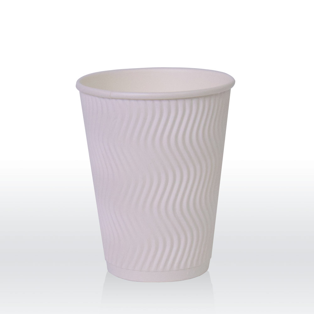 [박스] 3중 단열 종이컵 웨이브 화이트, 500개 68,750원