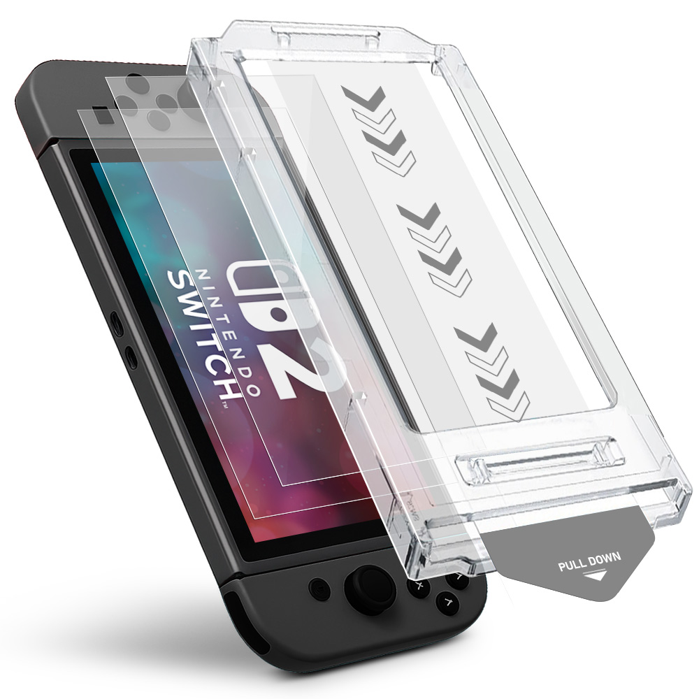 다이아큐브 닌텐도 스위치2 풀커버 2.5D 9H 고경도 자동먼지제거 부착키트 강화유리 액정보호필름 2P 14,500원