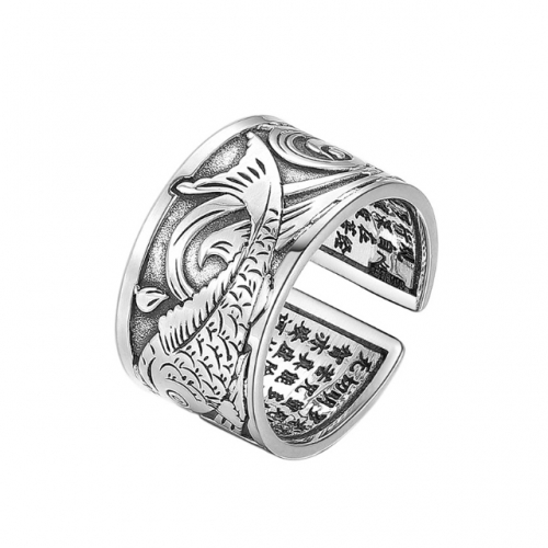 (성공 재물복 행운) 순은 S999 비휴 반지 잉어 반야심경각인 S20 44,000원