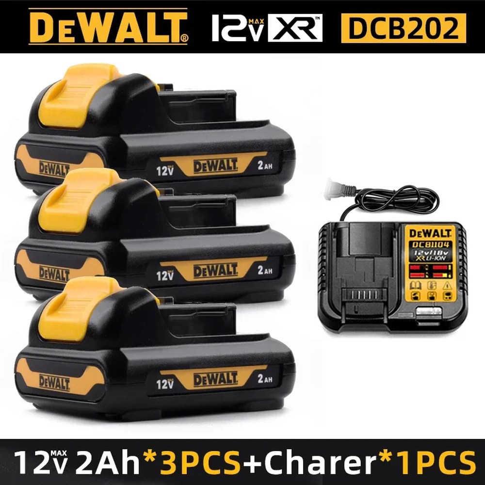 오리지널 DEWALT12v 배터리, 무선 충전 리튬 이온 배터리, DCB120, 12V2.0Ah 배터리, DCB124, DW089LG, DCD701F2 전동 공구 105,700원