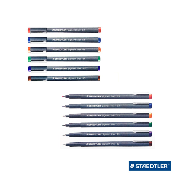 스테들러 피그먼트 라이너 308 낱색/오리지널컬러 파스텔컬러 2,500원